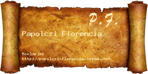 Papolczi Florencia névjegykártya
