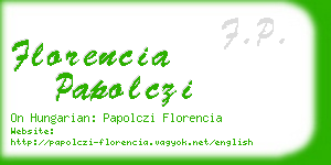 florencia papolczi business card